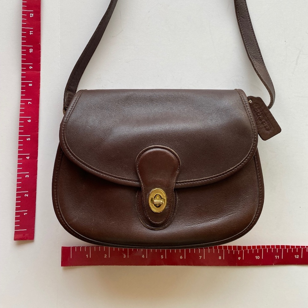 Coach Vintage Prairie Style Crossbody/Shoulder Purse in Mahogany Brown Leather - Picture 3 of 8